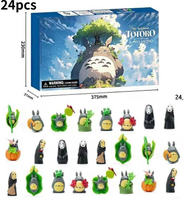 TinyJoy Totoro Weihnachts-Puppenmodell, Adventskalender, 24 Tage Countdown - Bild 1