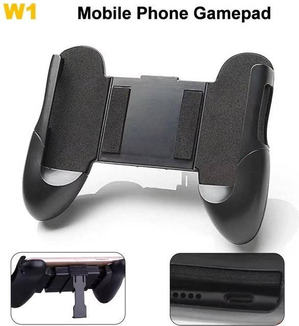 W1 Handy Gamepad Joysticks für PUBG und Shooter, Gaming Zubehör für iPhone, iOS und Android, Schwarz - Bild 1