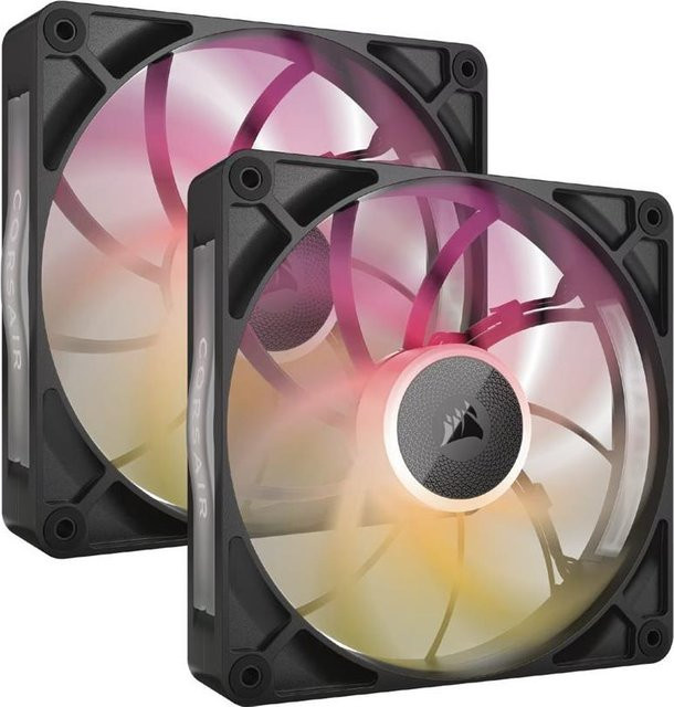 Corsair iCUE Link RX140 MAX RGB Starter Kit Gehäuselüfter Schwarz 2er Pack - Bild 1