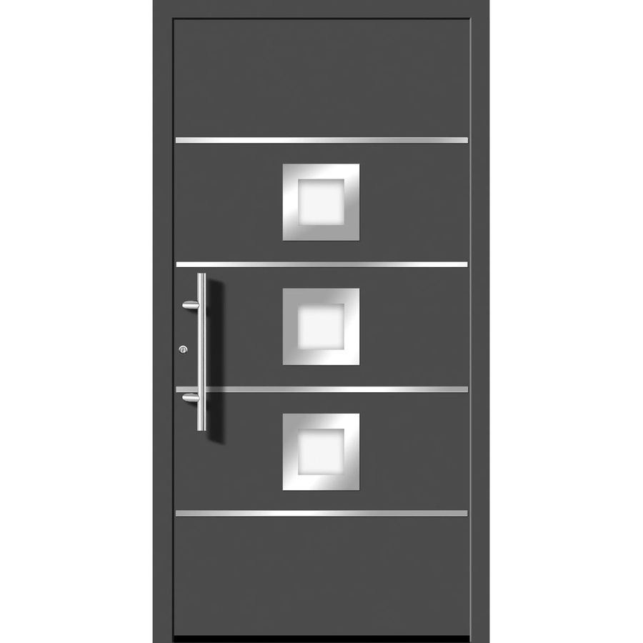 Splendoor Moderno Aluminium-Haustür mit Glaseinsatz, Anthrazit Metallic, B: 110 cm, H: 210 cm, Anschlag Links - Bild 2
