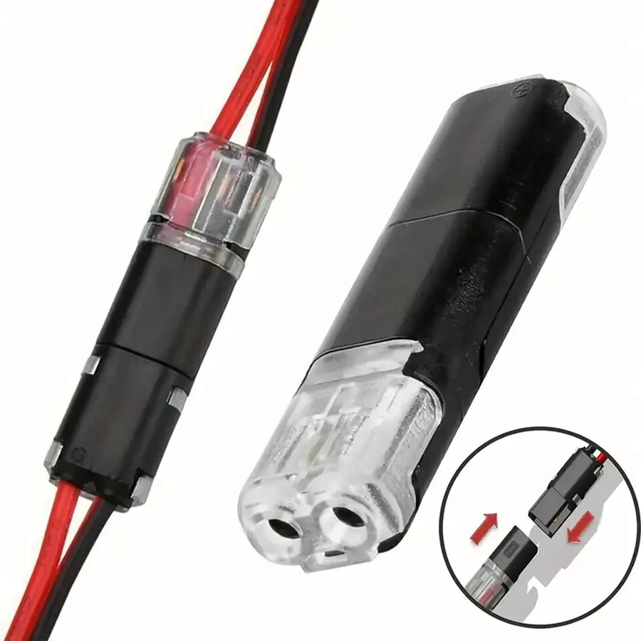 Verriegelbare Steckbare Doppeldraht-LED-Verbinder 2-Pin 2-Wege Universelle Kompakte Kabelverbinder - Bild 3
