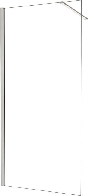 AICA Walk In Duschwand aus ESG Glas mit Nano Beschichtung, Farbe Transparent, B: 160 cm, H: 200 cm, Chrom - Bild 1