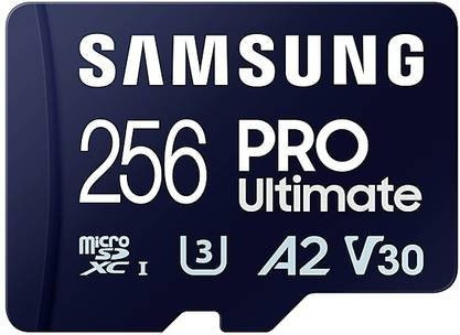 Samsung PRO Ultimate microSDXC Speicherkarte, 256 GB, UHS-I, V30, A2, Schwarz - Bild 1