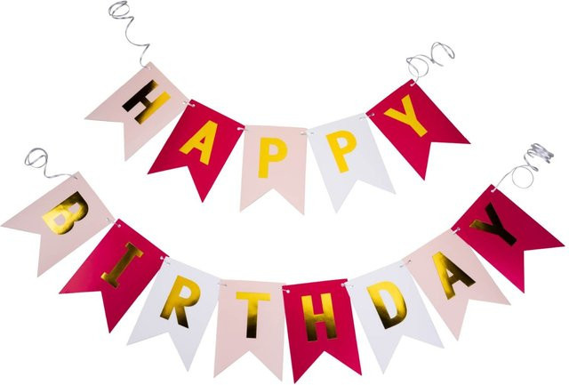 Fackelmann Happy Birthday Girlande mit Buchstaben in Mehrfarbig - Bild 1