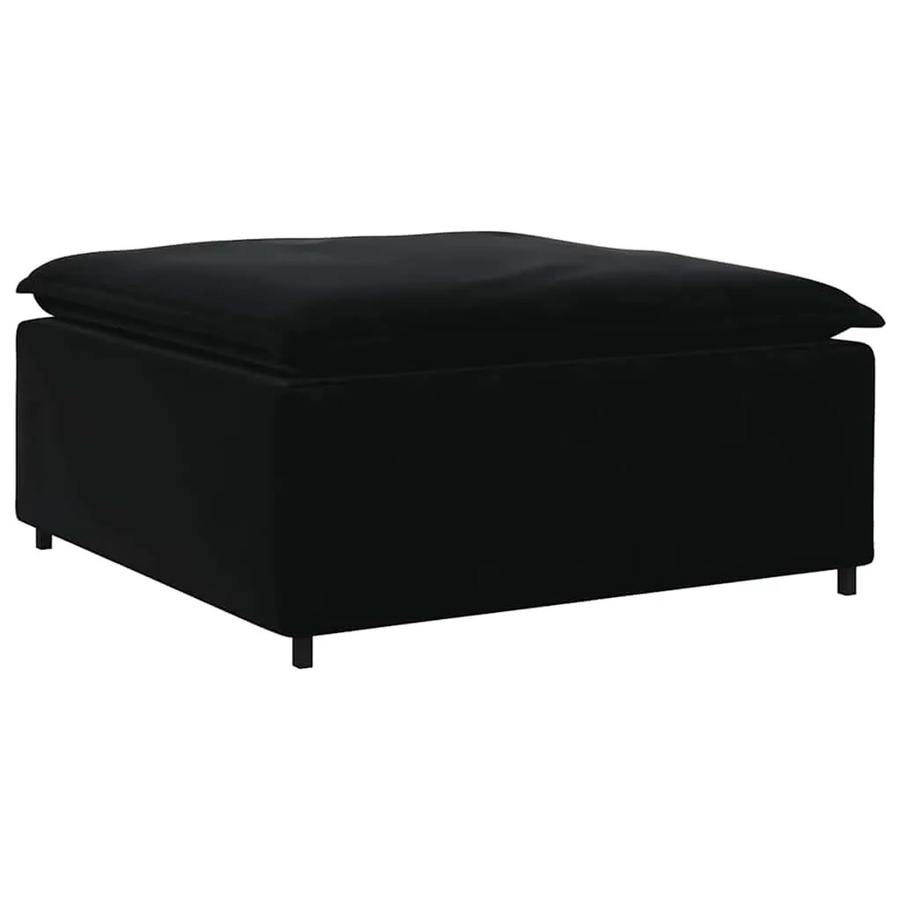 vidaXL Modulares Sofa Fußhocker-Modul in Schwarz mit Samtbezug B/T/H: 100 x 100 x 48 cm - Bild 2