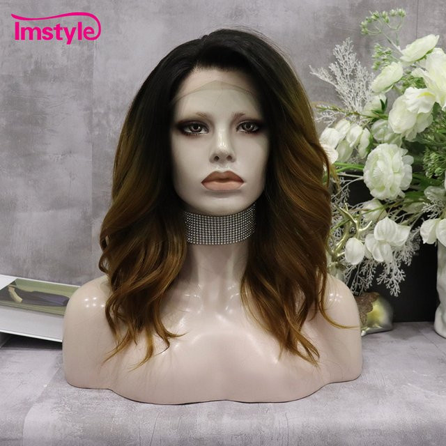 Imstyle Lace-Front-Perücke, Ombre, gewellt, Damen - Bild 1