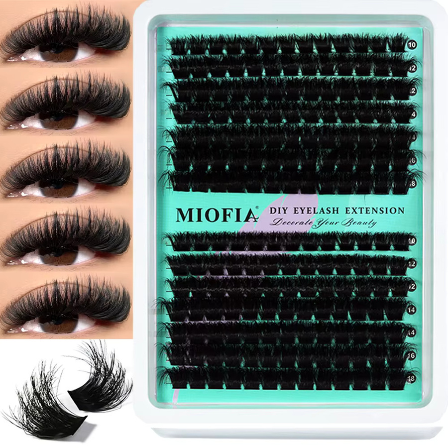 MIOFIA Wimpernbüschel, Gemischte Längen, Natürlich, Unisex - Bild 5