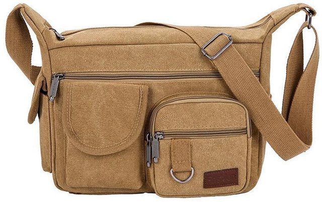 Multifunktionale Werkzeug-Aufbewahrungstasche aus Segeltuch von Koogeelife in Beige mit Trageriemen - Bild 1