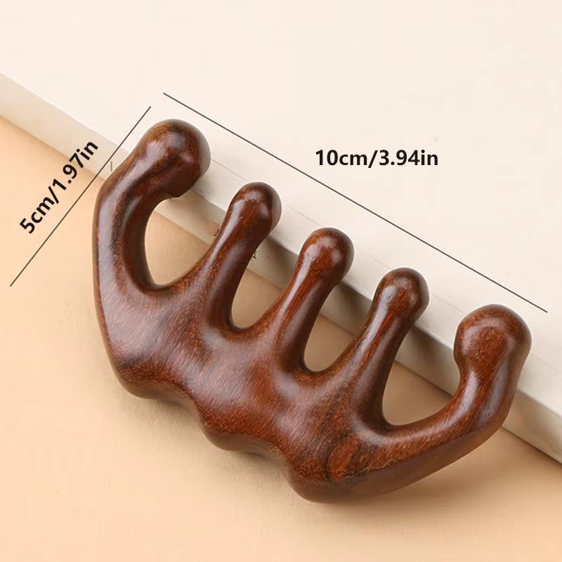 KuZHEN Holztherapie-Massagekamm aus Sandelholz, Unisex - Bild 5