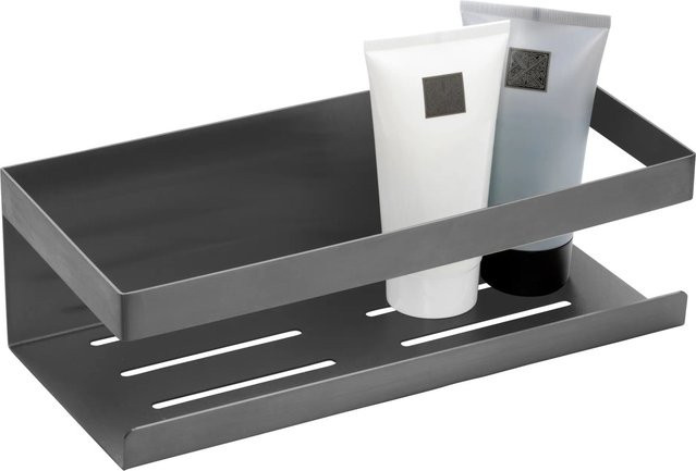 Schöner Wohnen Wandablage Meleto aus Edelstahl in Grau, B: 25 cm, H: 8 cm - Bild 1
