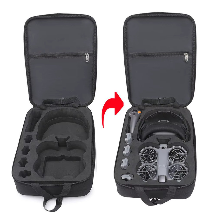 DJI Neo 2 Motion Fly More Combo Hartschalen-Rucksack, stoßfeste Schutzhülle und tragbare Aufbewahrungstasche in Schwarz - Bild 3