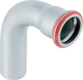 Geberit Mapress Bogen aus C-Stahl mit Einschubende, 90 Grad, Durchmesser: 35 mm, Farbe: Silber - Bild 1