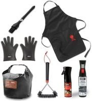 Weber SmokeFire 7-teiliges Grillbesteck Set in Schwarz mit Silikon - Bild 1