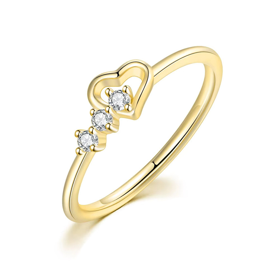 ZHOUYANG Ringe, Herz, Zirkonia, Roségold, Damen - Bild 1