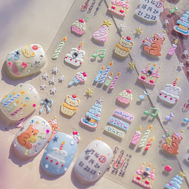 NAILFYOU Nail Art Aufkleber, Bunt - Bild 1