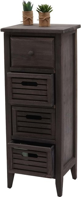 MCW Kommode im Shabby-Look Vintage mit 4 Schubladen, grau-braun, B: 74 cm, T: 30 cm, H: 25 cm - Bild 1