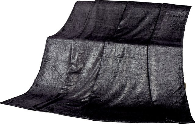 Kuscheldecke Edel Cashmere Touch von Bella Casa mit Anti-Statik-Ausrüstung aus Polyester, B/B/H: 200 x 180 x 1 cm, in Anthrazit, Silbergrau oder Beige - Bild 1