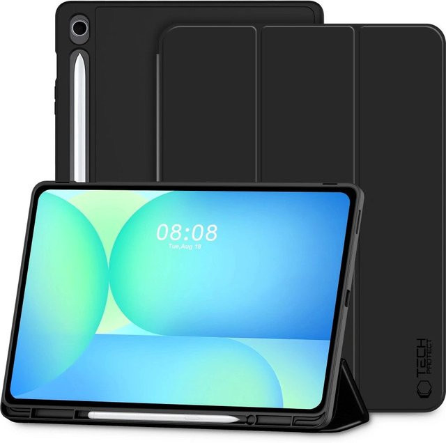Tech-Protect Hülle für Samsung Galaxy Tab S10 FE+ mit SC PEN in Schwarz - Bild 1