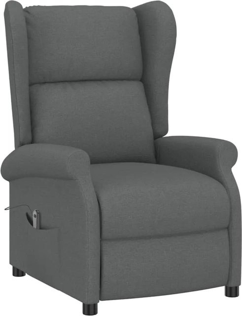 vidaXL Elektrischer Ohrensessel in Dunkelgrau mit Stoffbezug und Metallgestell, B/T/H: 103,0 x 73,0 x 95,0 cm - Bild 1