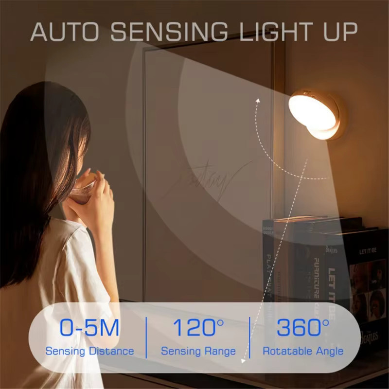 OKAL RED EAST LED-Nachtlicht mit Bewegungssensor und USB-Ladefunktion in Weiß mit warmweißem Licht - Bild 4