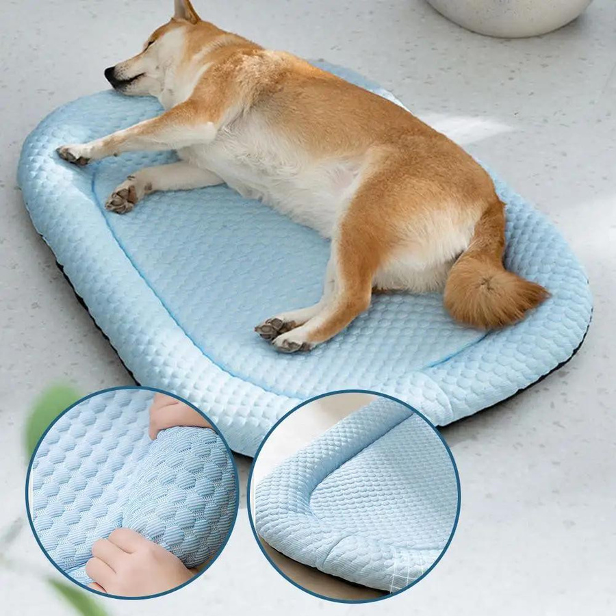 Kühlmatte aus Eis-Seide für Hunde und Katzen als Sommer-Schlafnest für kleine, mittelgroße und große Haustiere - Bild 2
