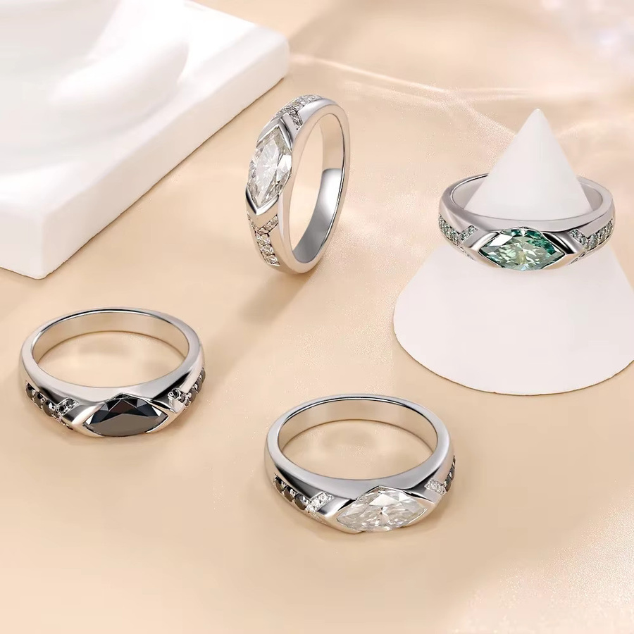 Pretty Beauty Ring, 925 Silber, Moissanit, Diamant, Damen - Bild 1