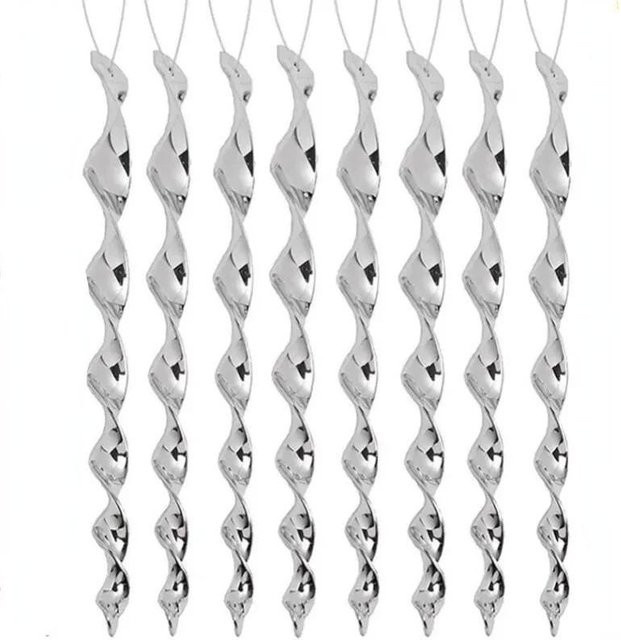 16 Stück Vogelabwehr-Reflexstäbe von YH-Led Lighting in Silber, rotierende Windspiralen zur Dekoration für Garten und Zuhause, Höhe: 30 cm - Bild 1