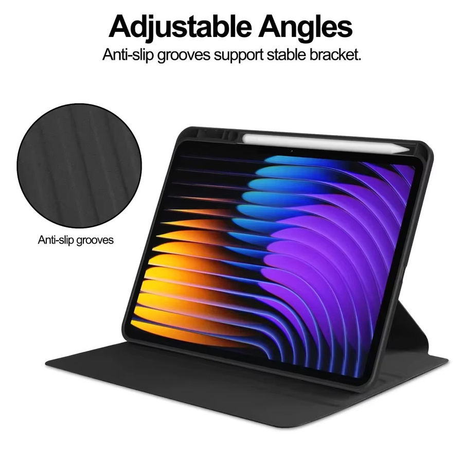 360-Grad-Drehhülle für Xiaomi Pad 7 und Pad 7 Pro mit Stifthalter, 11,2 Zoll Tablet-Case in Schwarz oder Grau - Bild 3