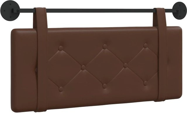 vidaXL Wandgepolstertes Paneel in Braun aus Kunstleder mit geometrischem Design, B/H: 110 x 55 cm - Bild 1