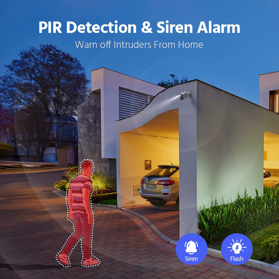 ANNKE 4MP Drahtlose Solar Kamera Set mit 16CH NVR und WiFi Verbindung, PIR Nachtsicht, Farbe: Weiß - Bild 3