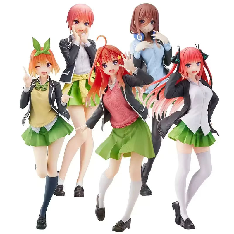 Anime Die Quintessenz Quintuplets Figuren Set aus PVC in Schuluniform, mehrfarbig - Bild 3
