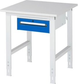 Rau Arbeitstisch Tom KM02 höhenverstellbar in Grau oder Weiß, B: 75 cm, T: 80 cm, H: 76-108 cm - Bild 1