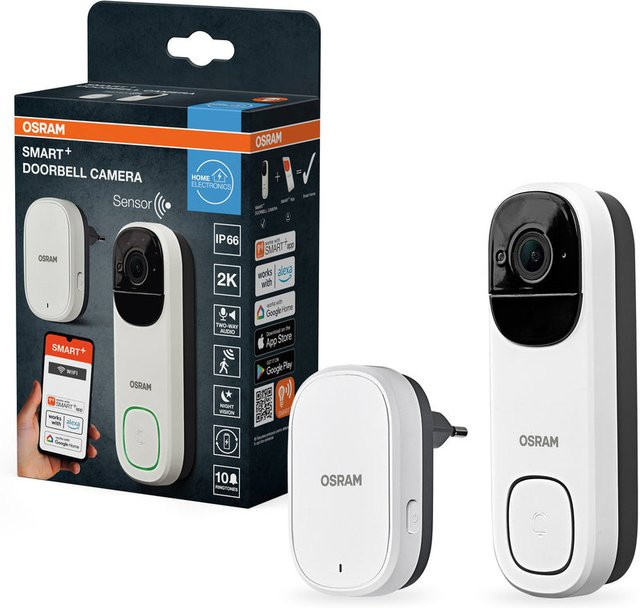 OSRAM Smart+ Wifi smarte Outdoor-Kamera Türklingel in Weiß - Bild 2