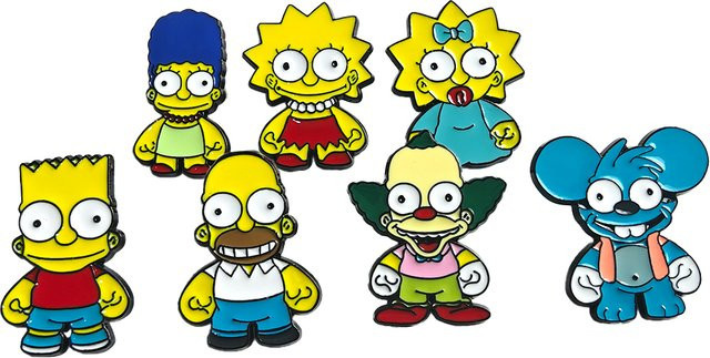 The Simpsons Anstecknadeln, 7-teiliges Set, Metall, Bunt, Unisex - Bild 1