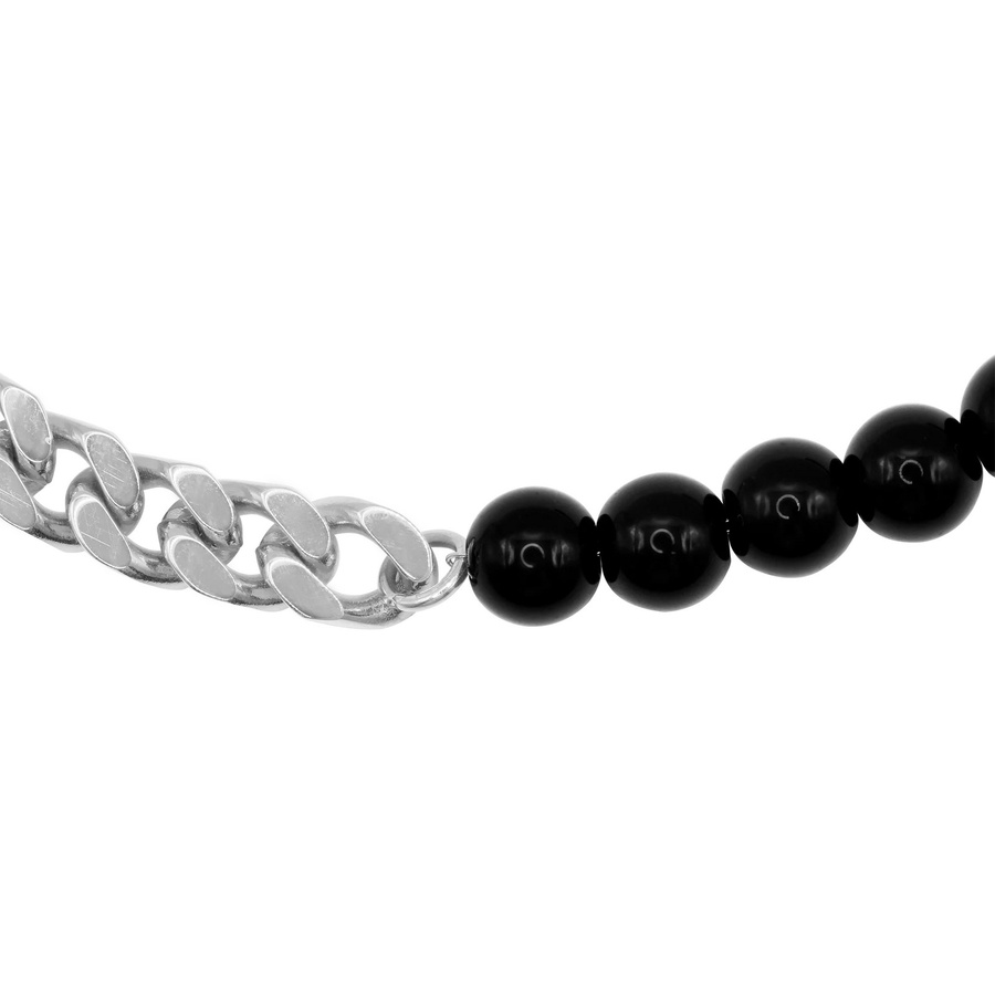 Vanez Kette Edelstahl, Silber, Perle, Damen - Bild 1