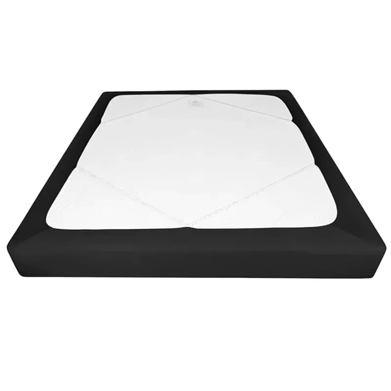 Boxspringbezug aus dehnbarem Jersey-Strick von soi Sehend in Schwarz, B/H: 150 x 200 cm - Bild 6