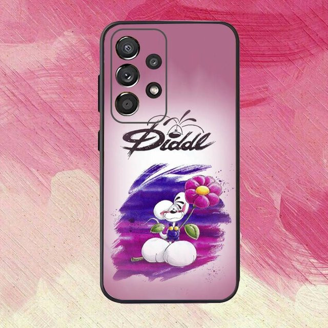 Diddl Handyhülle für Samsung Galaxy S25 S24 S23 S22 S21 S20 Ultra Plus FE Lite Note in Schwarz und Pink - Bild 1