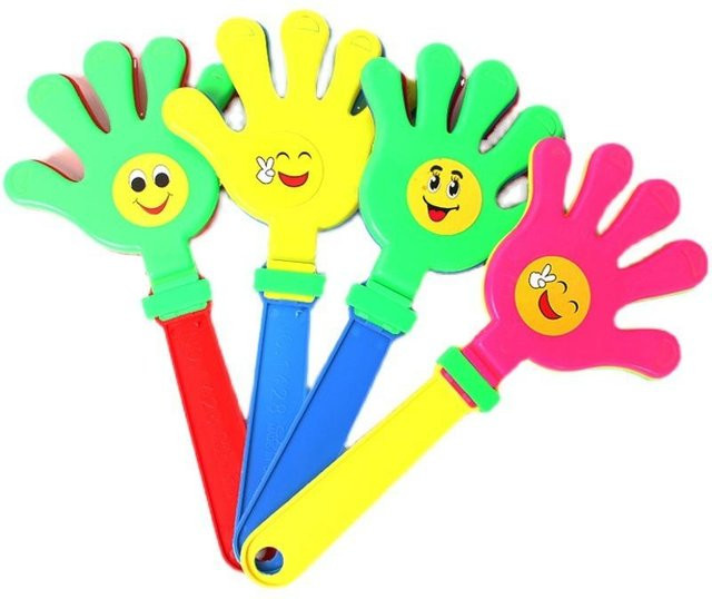 Kidsly Handklöppel-Krachmacher, 10-teiliges Set, Kunststoff, Bunt / Mehrfarbig, ab 3 Jahren - Bild 1