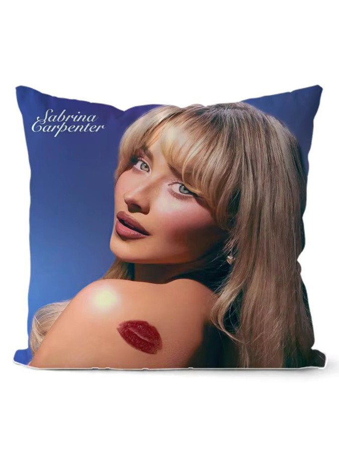 Home Singer Kissenbezug Sabrina Carpenter aus gewaschenem Leinen, quadratisch, Weiß und Blau, Breite: 30 cm, Höhe: 30 cm - Bild 5