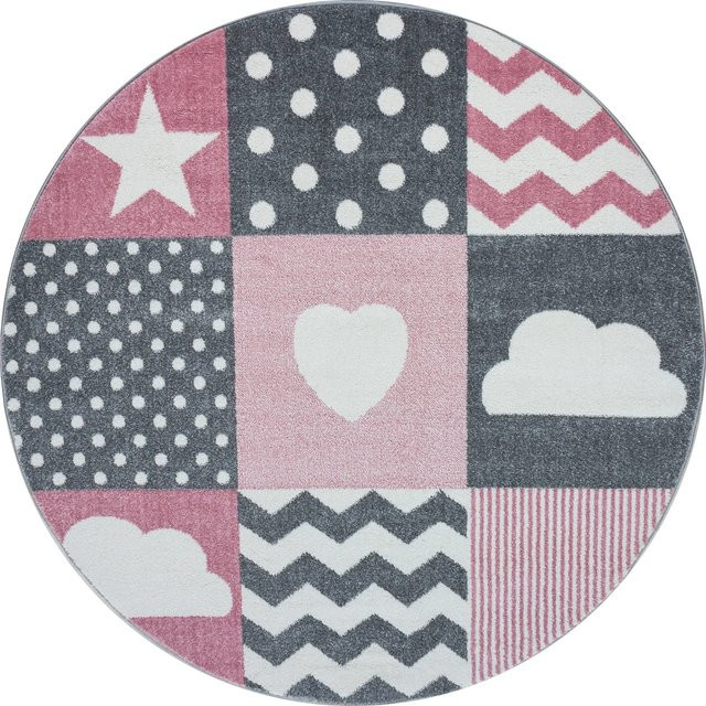 Ayyildiz Kinderteppich Kids Rund Pink Durchmesser: 120 cm - Bild 1
