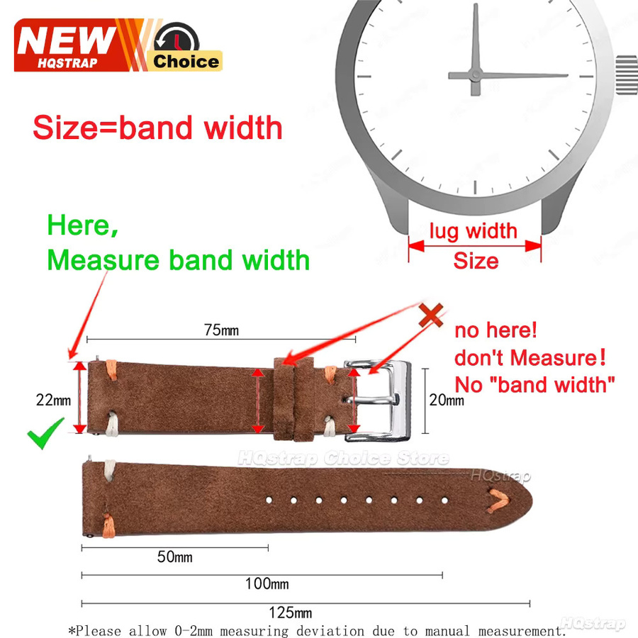 HQstrap Uhrenarmband Wildleder, Bunt, Unisex - Bild 3