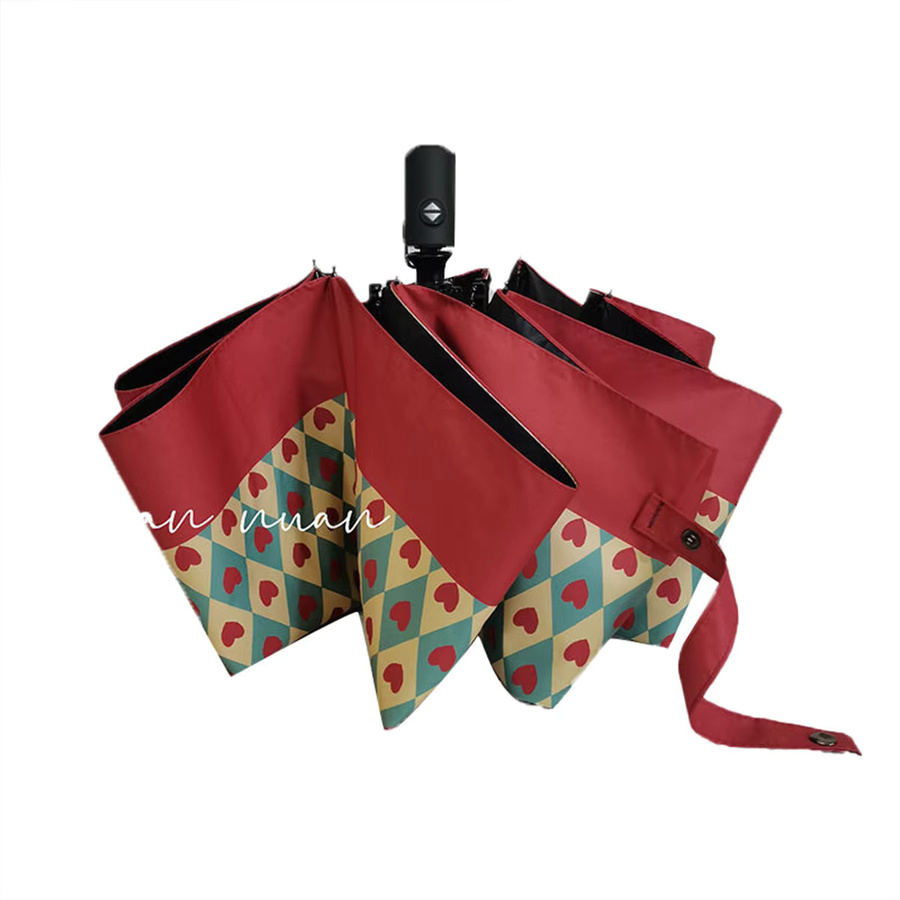 Rain and Rain Premium-Retro-Regenschirm als vollautomatischer Sonnenschirm mit UV-Schutz - Bild 3