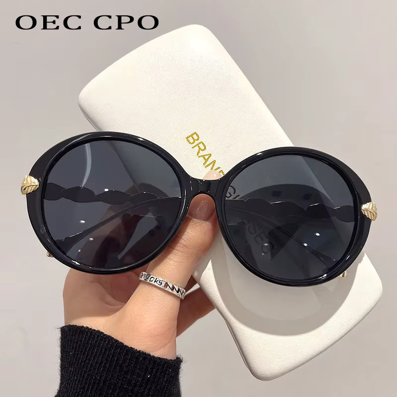 OEC CPO Sonnenbrille, rund, Vollrand, Damen, schwarz - Bild 1
