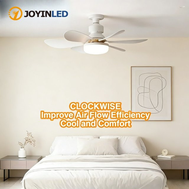 JOYINLED E27 LED Deckenventilator-Licht mit Fernbedienung und Dimmfunktion, 30 W, Weiß - Bild 1