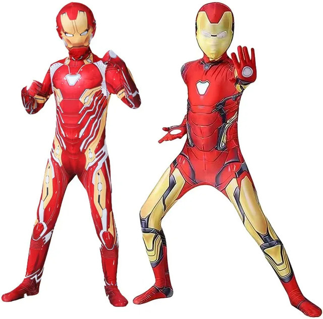 Hot Toys Iron Man Kostüm, Superhelden-Kostüm Cosplay Bodysuit Komplettset mit Maske, Rot - Bild 1