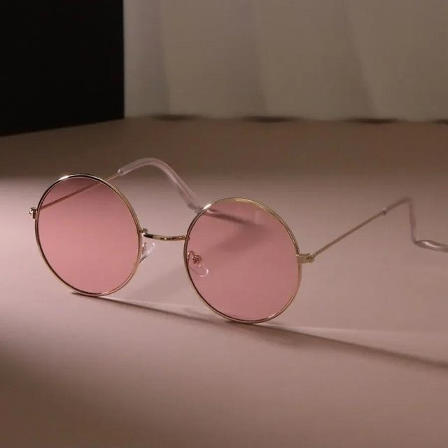 Katzenaugen-Sonnenbrille, Vollrand, Metal, pink, Unisex - Bild 1