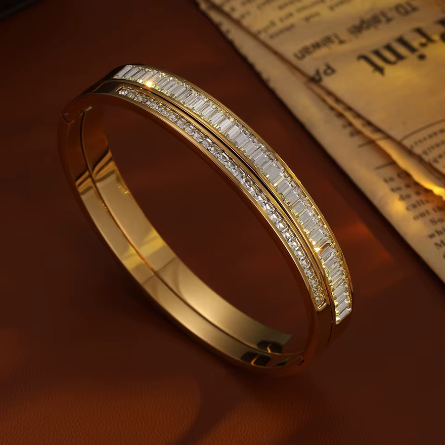 RAKOL Armband Set, Edelstahl, Gold, Zirkonia, Unisex - Bild 2