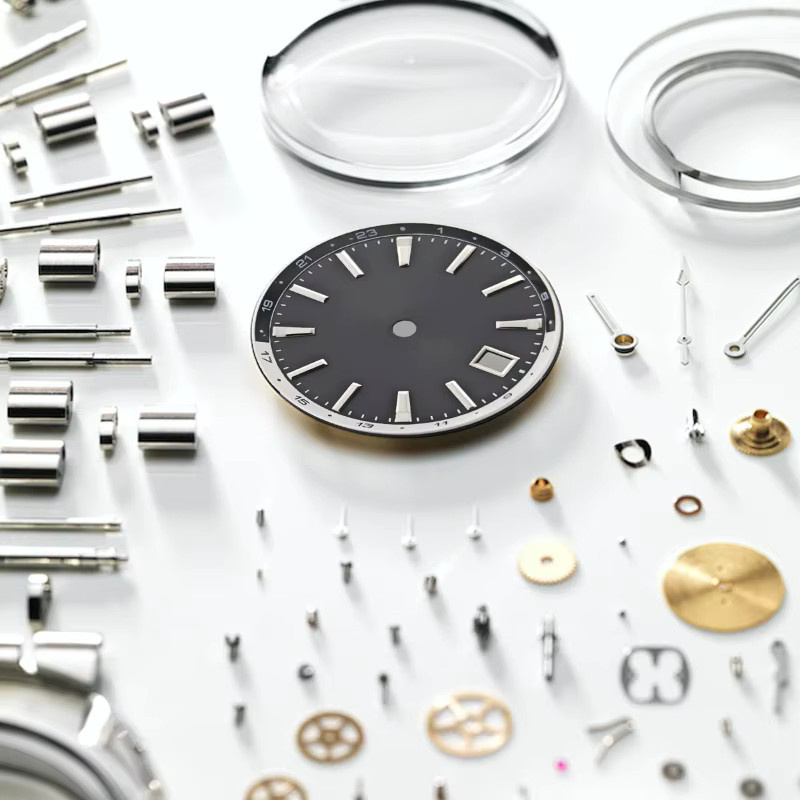 CAOWTAN Uhrenzubehör, Zifferblatt mit Lünette, 32 mm, Schwarz, Unisex - Bild 2