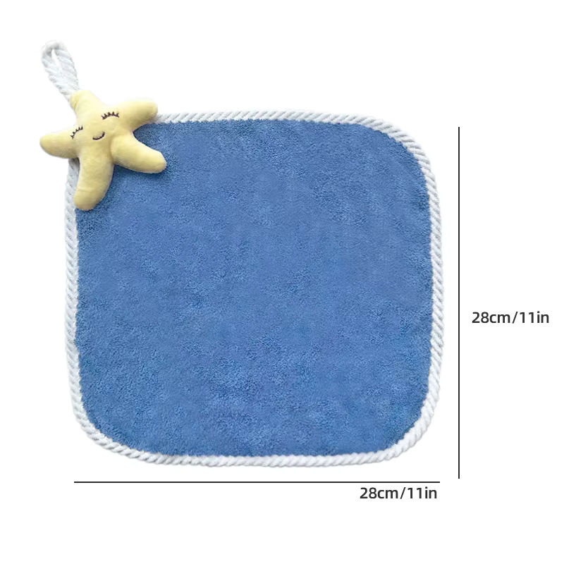Saugfähige Mikrofaser-Fingerspitzenhandtücher für Babys und Kinder in Blau - Bild 2