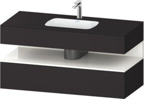 Duravit Einbauwaschtisch-Möbel-Set Qatego in Grau mit KonterWaschtischunterschrank, B/T/H: 120 x 55 x 60 cm - Bild 1